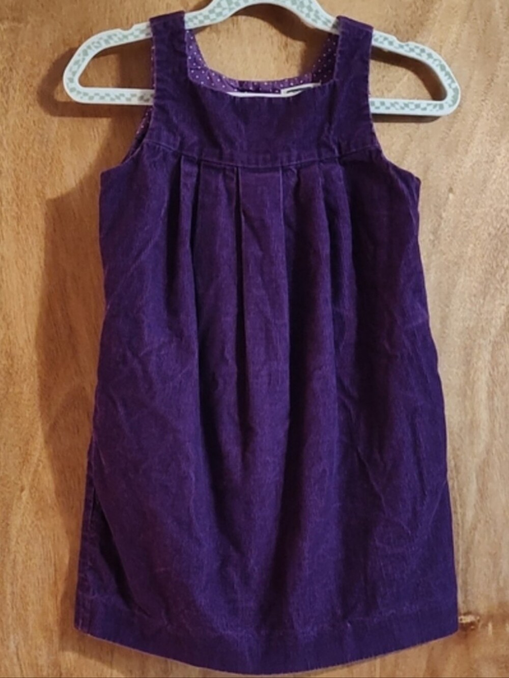 Crewcuts Girls Corduroy Sleeveless Dress Purple Pockets Fall Layering Retro 5